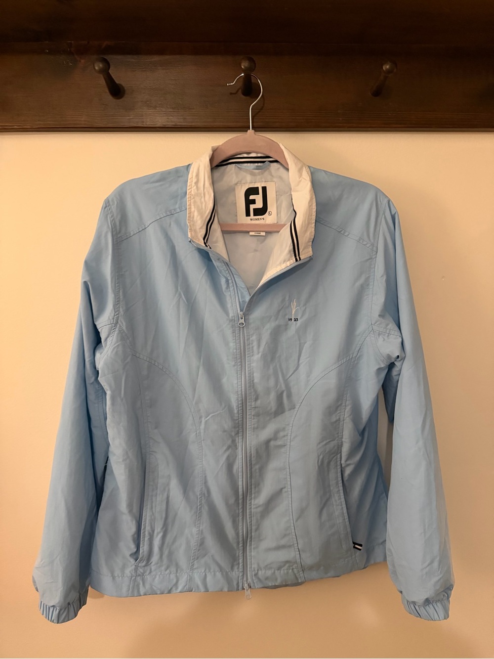 FootJoy Pale Blue Women's Golf Utility Jacket with White Trim